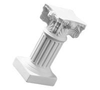 MUCKLILY Small Nordic Style Roman Pillar Candle Holder 1Pcs Miniature Resin Column for Tabletop Decor and Living Room Candle Stand