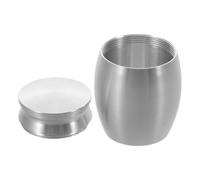 MUCKLILY Small Personal Urn for Human and Pet Ashes, Lightweight Aluminum Alloy Keepsake with Engravable Minimalist Design, Silver Mini Urn for Funeral and Memorial Ceremonies