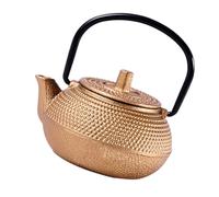 MUCKLILY Small Teapot Kettle Mini Cast Iron Tea Kettle Rustproof Decorative Chinese Style for Home and Office Use
