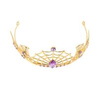 MUCKLILY Spider Web Halloween Crown Headband for Women Gothic Rhinestone Alloy Tiara Spooky Elegant Witch Queen Vampire Party Accessory Masquerade Costume Headpiece