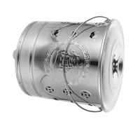MUCKLILY Stainless Steel Burning Money Barrel Small Silver Garden Fire Bucket Metal Sacrificial Burning Incinerator for Chinese Paper Money Rituals and Home Use