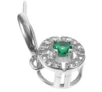 MUCKLILY Sterling Silver Pinch Clasp Necklace Pendant Connector with Crystal Accent DIY Jewelry Findings for Crafting Unique Charms and Bracelets Multipurpose Bail Clasp