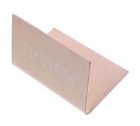 MUCKLILY Thickened Rose Gold Stainless Steel Reserved Table Marker Highly Visible Desktop Tent Sign for Weddings Restaurants Parties Easy to Read Reserved Seating Holder