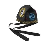 MUCKLILY Traditional Chinese Taoist Hat Lightweight Costume Cap for Taoist Master Cosplay Authentic Ancient Style Headwear for Halloween Tai Chi Cultural Events and Performance Wear