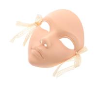 MUCKLILY Traditional Hanfu Chinese Style Full Face Plastic Mask, Hand-Painted Vintage Carnival for Women, Lightweight DIY Party Accessory for Cosplay and Stage Performance