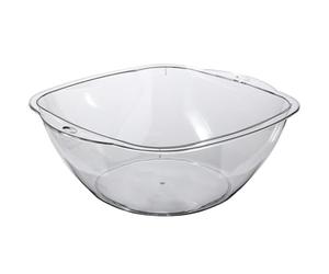 MUCKLILY Transparent Clear Plastic Washing Basin for Face Cleansing Medium Salon and Home Use Wash Basin with Smooth Surface for Skin Management and Practical Daily Washing