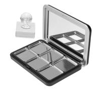 MUCKLILY Travel Makeup Plate Fillable Lipstick Box Blusher Sub-Packing Box DIY Eyeshadow Compact Storage Case