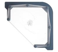 MUCKLILY Triangle Filter Net Rack with Mesh Bags for Kitchen Sink, Plastic Triangular Sink Drain Rack with Large Capacity and Space-saving Design to Capture Small Food Particles and Store