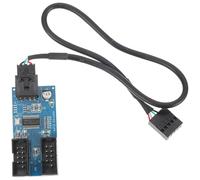 MUCKLILY USB 2.0 9-pin USB Header Extension Hub Adapter Splitter for Desktop Motherboard, Dual 9-pin Port Converter Suitable for PC Expansion and Peripheral Connectivity