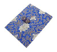MUCKLILY Vintage Chinese Style Brocade Zipper Pouch for Scriptures and Jewelry Storage Multi-purpose Small Buddhist Pen Bag with Soft Fabric Craftsmanship for Organized Book and Essential
