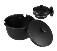 MUCKLILY Wall Mounted Ashtray with Lid Stainless Steel for Bathroom Toilet Indoor Outdoor Use Compact Easy Installation