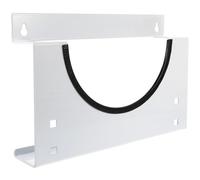 MUCKLILY Wall-Mounted Hard Hat Holder White Helmet Storage Rack with Single Compartment for Workplace Safety and Industrial Hat Organization