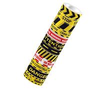 MUCKLILY Warning Sign Tape Set Practical and Simple 12 Rolls Self-adhesive Stickers for Making Handbooks and DIY Crafts for Teenagers and Adults