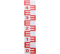 MUCKLILY Water Level Gauge Sticker Self-Adhesive Reflective Aluminum Alloy Water Meter Stick 19.69 Inch Durable Measuring Tool for Pond Lake Depth