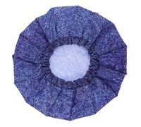 MUCKLILY Waterproof Men’s Shower Cap Double-layer Oxford Cloth, Elastic Band for Snug Fit, Versatile Hair Wash Bath Accessory Creative Blue Printing Pattern for Bath Use