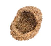 MUCKLILY Weaving Nest for Cats and Rabbits Comfortable Living Place with Decorative Grass Weaving Design Made from Natural Mountain Grass Safe and Cozy Habitat Bed for Small Animals