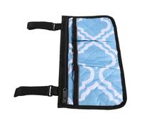 MUCKLILY Wheelchair Side Organizer Storage Bag Large Capacity Portable Hanging Pouch with Multiple Pockets for Walker and Electric Wheelchair Travel, Lightweight Side Pocket Storage for