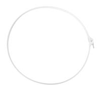 MUCKLILY White Plastic Fan Net Cover Ring Fixed Hoop Table and Wall Fans Easy Installation Universal Compatibility Sturdy Abs Material Repair and Replacement
