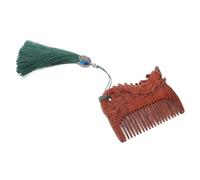 MUCKLILY Wooden Comb Static Sandalwood Hair Detangler with Zodiac Design for Scalp Cleaning and First