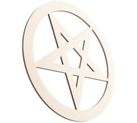 MUCKLILY Wooden Pentacle Altar Pendant and Cup Coaster in Khaki, Creative Five-Pointed Star Shape for Witch Decor and Wall Hanging Boho Altar Ceremony Decoration