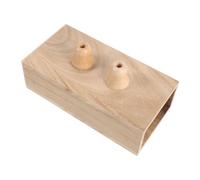 MUCKLILY Wooden Tuning Fork Resonance Box Made of Wood with Dual Compartment, Acoustic Resonance Fork Holder Portable Design Amplifying Vibrations for Auditory Training and Rehearsal