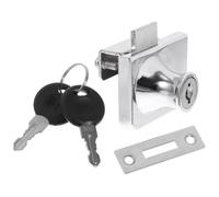 MUCKLILY Zinc Alloy Glass Showcase Lock Design Anti-Theft Cabinet Door Lock No Drilling Required for Furniture Counters Closets Office and Home Security