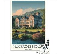Muckross House Poster for Adults 1000 Piece Puzzle | a fun way to enjoy a quiet evening in a new home before unpacking all the moving boxes arrive to enjoy at home38x26cm