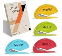 MUCLIP 8 Pack Letter Opener Envelope Slitter - Ergonomic ABS Grip, Hidden Stainless Steel Blade,Fast Opener for Envelope,Letter，Mail,Package,Ideal for Office,Home,Business (Boxed)