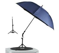 mucol HVAC Umbrella With Magnetic Base Kit Can Stay Cool and Dry When Doing Outside Work,The HVAC Shade Umbrella With Base(60" BLUE)