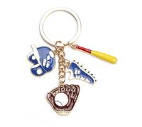 MUCOOS Baseball Keychain with Cute and Exquisite Pendants Such as Helmet, Baseball Glove, Bat, Gift for Baseball Sports Enthusiasts, Keyring Gift for Friends, Gym Bag Decoration, Fashionable Style