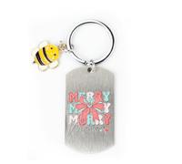 MUCOOS Bee Keyring, Cute Keychain, Bee Keychain Accessories, Colorful Gift Patterns, Novelty Keychain, Birthday Gift for Women, Personalized Keychain, Friendship Gift, Keychain for Women