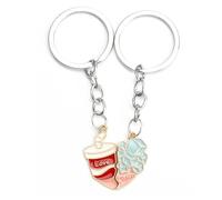 MUCOOS Cola and Ice Cube Keychain 2 Pack, Couple or Sister Gift, Friendship Gift for Friends, Cute Cartoon Shape, Keyring Exquisite Bag Charm