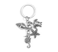 MUCOOS Conch and Starfish Keychain, Cute Sea Creature Design Pendant, Gift for Friends and Family, Birthday Gift for Colleagues