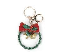 MUCOOS Cute Christmas Bell Bow Pendant Christmas Series Keychain, Personalized Keychain, Keychain for Women,Friend Keyring,Keyrings for Crafts,Friendship Gifts,Key Chains for Women