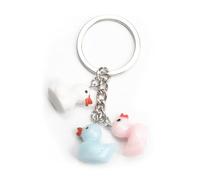 MUCOOS Cute Keychain, Wearing Three Exquisite Three Dimensional Duck Pendants, Keychain for Women, Interesting and Novel, Give to Girlfriends, Friends and Family, Express Gratitude to Colleagues