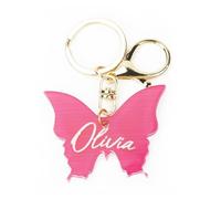 MUCOOS Cute pink butterfly keychain, dream keychain, personalized key ring, exquisite bag decoration, women's keychain, gift for female friends, thank you keychain, novelty keyring