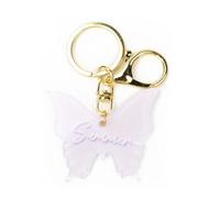 MUCOOS Cute Purple Butterfly Keychain, Dreamy Keychain, Personalized Keychain, Exquisite Bag Decoration, Female Keychain,Gifts for Female Friend,Thank You Keyrings,Novelty Keyrings
