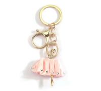 MUCOOS Elegant Ballerina Keychain, Dreamy Ballet Skirt Design, Pink Dance Skirt, Personalized Keychain, Girl Gift, Women Keychain,Personalised Teacher Gifts,Inspirational Gifts for Women