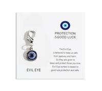 MUCOOS Evil Eye Keychain with Card, Guardian Amulet, Gift for Friends, Good Luck Gift, Female Key Ring Bag Decoration