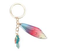 MUCOOS Exquisite Bird Keyring, Magpie Keyring, Personalised Feather Keyring, Gift For Friends, Collection Of Bird Lovers, silver, S