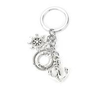 MUCOOS Exquisite Nautical Keychain, Gift for Boyfriend, Keychain for Boat Lovers,Personalised Anchor and Ship Keychain,Novelty Keyrings,Positive Gifts,Travelling Gifts for Her,Friendship Gifts