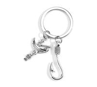 MUCOOS Fishing Keychain, Cute Design, Fashionable Keychain, Good Luck, Lucky Charm, A Thoughtful Birthday Gift for Fishing Friends
