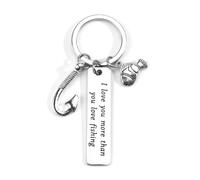 MUCOOS Fishing Lovers Keychain with Cute Fish and Hook Charms, Suitable as a Gift for Women, Mom, Sister or Friends, Birthday Thank You Gift, Fashion Bag Charms