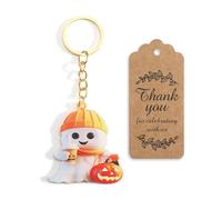 MUCOOS Halloween Keychain Set, Cute and Interesting Thank You Teacher Gift, Bag Ornaments, Friendship Gift, Cartoon Ghost Keychain