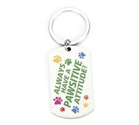MUCOOS Key Ring Personalized, Pet Theme Keychains,Dog Paw Patterns, Cute Keyring, Keychain Gifts for Pet Lovers,Funny Keyring,Unique Friendship Gifts,Pet Memorial Keychains,Student Gifts