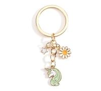 MUCOOS Keychain Lucky Charm, Cute Unicorn Design, Suitable Gift for Women, Birthday Gift, Girlfriend, Colleague, Colorful, Keyring for Women
