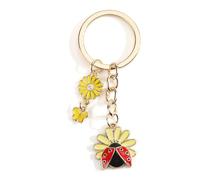 MUCOOS Keychain Lucky Charm with Cute Butterfly and Daisy Gift for Women, Girlfriends or Colleagues - Guardian Angel for Car and Birthday Gift Girl