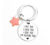 MUCOOS Keychain,Starfish Keyrings,Love Keychain,Couple Gifts,Personalised Keychain,Couple Personalised Gifts,Boyfriend Gifts,I Love You Gifts,Sisters Keyring,Gifts for Women