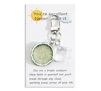 MUCOOS Keychain, Summer Scent Lemon Slice and Ice Cube Pendant, Cute Mini, Comes with a Card, Gift for Friends, Fashionable Bag Charm, Gift for Women