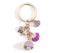 MUCOOS Keychain with Sea Shell,Key Ring Pendant with Sea Theme, Gift for Marine Life Lovers, Friendship Keychain for Friends, Key Chains Gift for Girlfriend, Cute and Beautiful (Multicolor7)